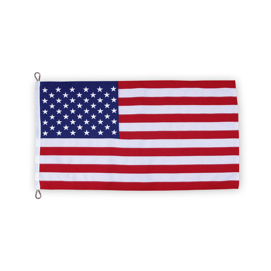 USA poly II flag with thimbles