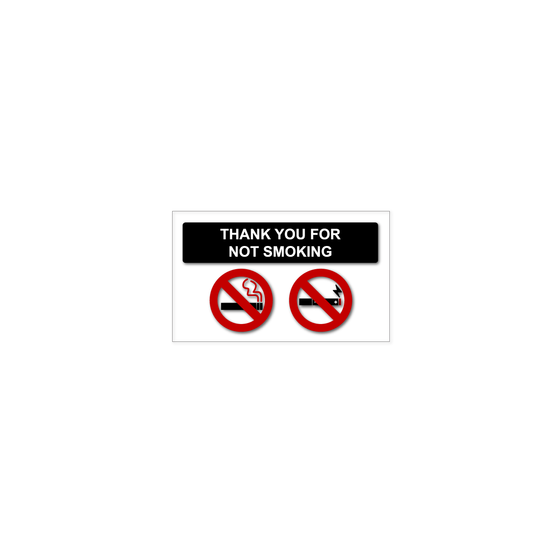 No Smoking Reminder Static Cling