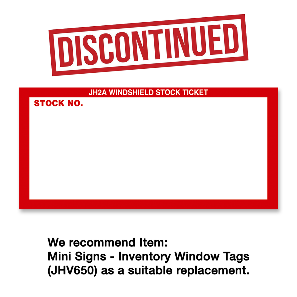 New Car Inventory Sticker