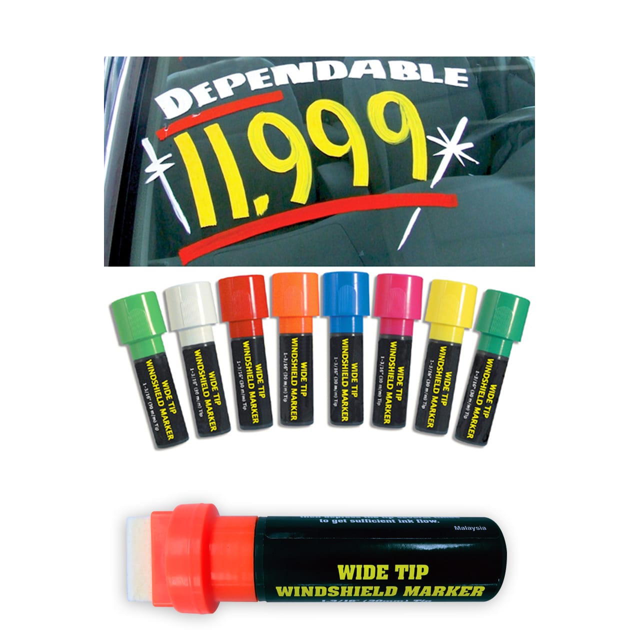 Wide Tip Paint Windshield Marker