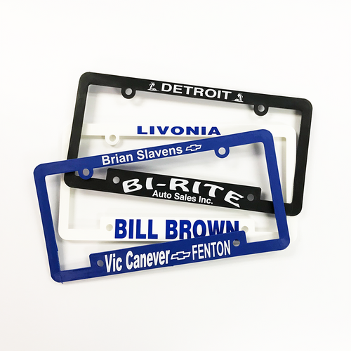 Silk Screen License Plate Frames