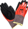 The RWG556, an Axis™ Series glove by Radians, has an ANSI Cut rating of A4 and an EN388 cut rating of 5.? The RWG5556 glove features a 13 gauge, knitted HPPE outer shell with Fiberglass and black sandy nitrile palm coating to provide significant protection against abrasion and cuts. The smooth nitrile coating on the back of hand provides waterproof protection.

Features and Specs:

13 gauge knitted HPPE outer shell with Fiberglass
Red, smooth nitrile coating on back of hand for waterproof protection.
Black, sandy nitrile palm coating
Slip-on cuff design provides a comfortable fit.
Load weight of 1888g
Tested to EN 388 standards for Abrasion Resistance, Blade Cut, Tear, and Puncture (4 5 4 3).
ANSI Cut Level A4, EN388 Cut Level 5.
Sold by Pair.