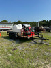 Alkota ElectroMagic 3500 Pressure Washer; 5 gallons per minute at 3000 PSI; gas powered; diesel heat; 525 gallon tank; trigger wand with 100' hose reel; on a 14' trailer; brake on one axle.