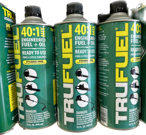 TRUFUEL®️ 40:1 mix Engineered Fuel + Oil. Ready to use for 2-cycle engines. Ethanol-free.