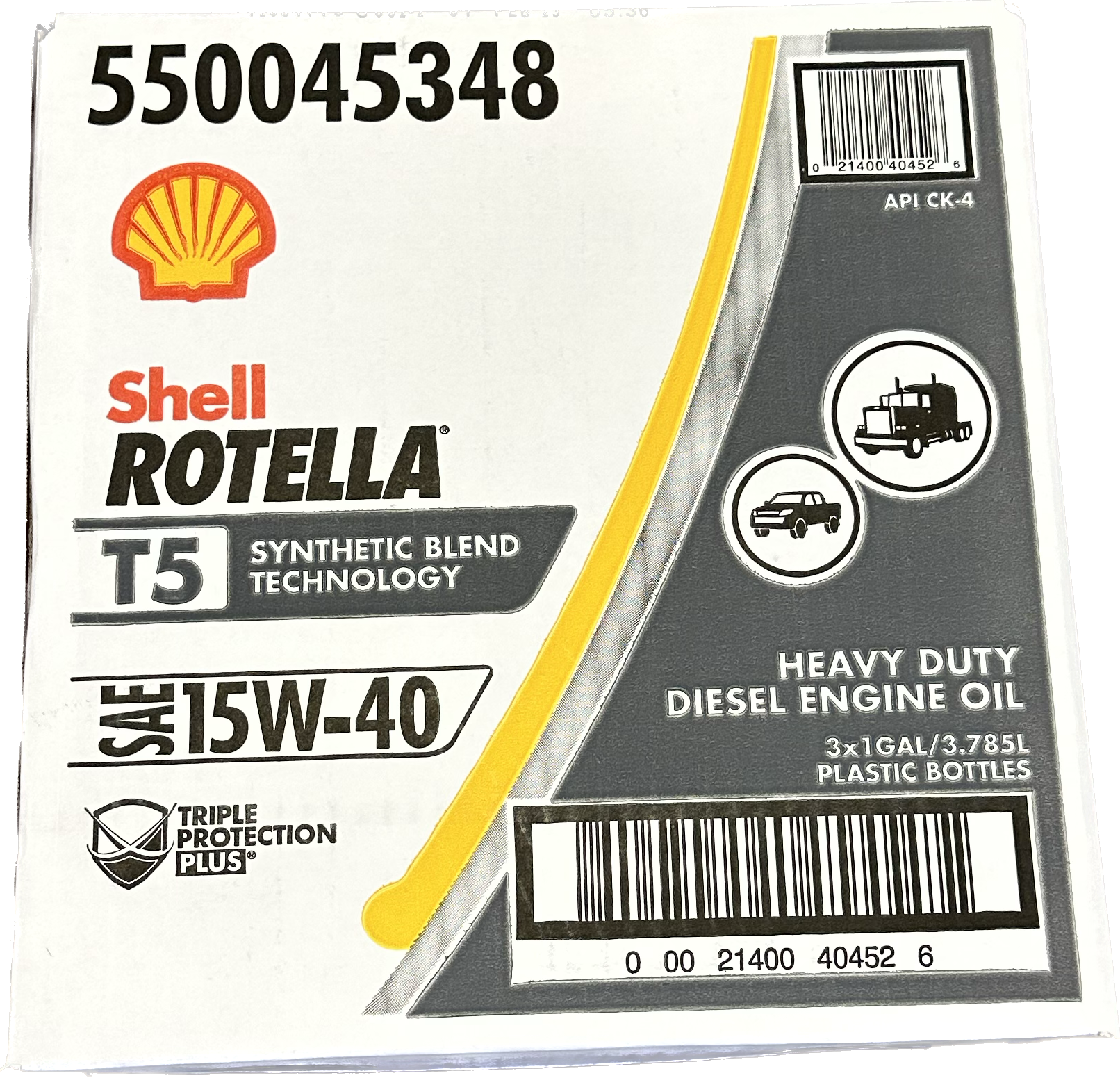 Shell Rotella T5 - Mezcla sintética 15W-40, aceite de motor diesel (1  galón, caja de 3)