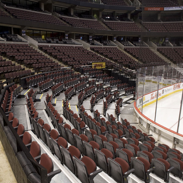 Canadian Tire Centre telescopic platform seating