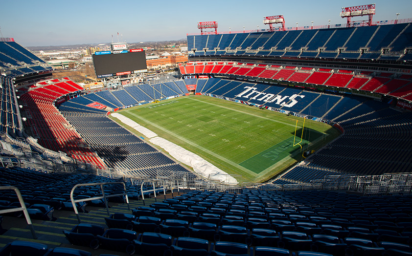 Stadium seats at Nissan Stadium