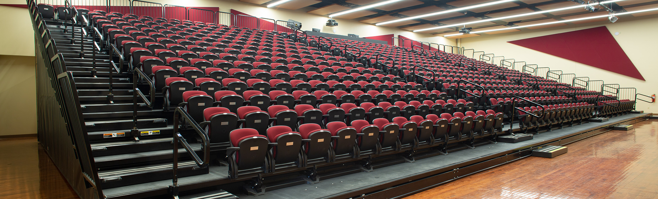 Elizabeth Seton High School telescopic auditorium seating