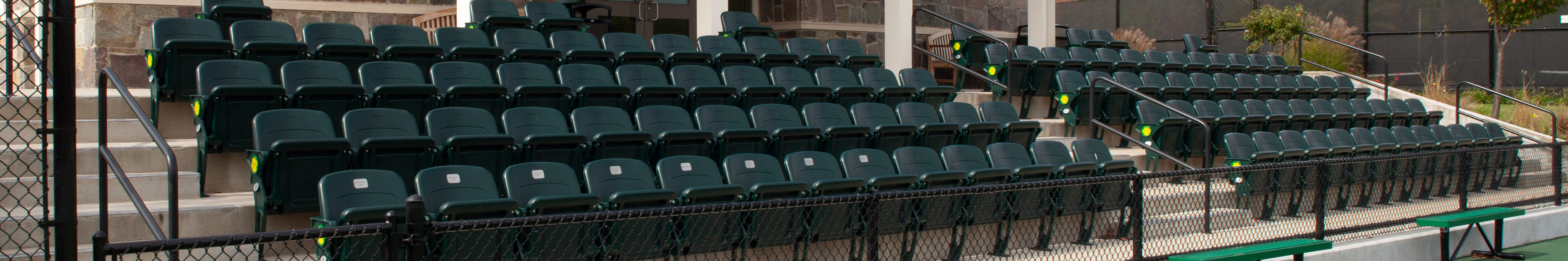 Collegiate School tennis facility spectator seating