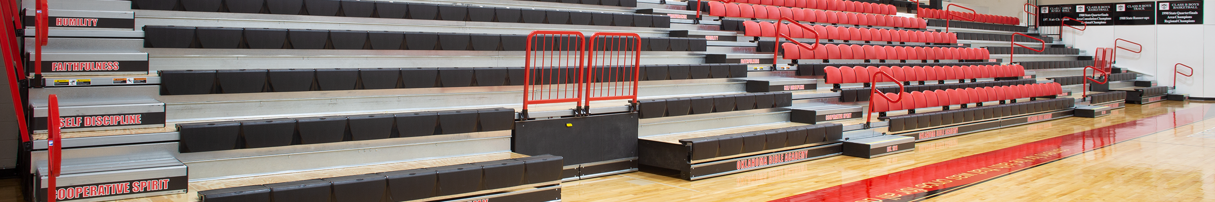 Oklahoma Bible Academy gymnasium seating