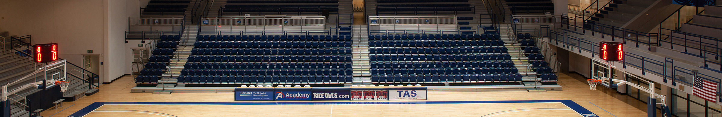 Rice University Gym Retractable Bleacher