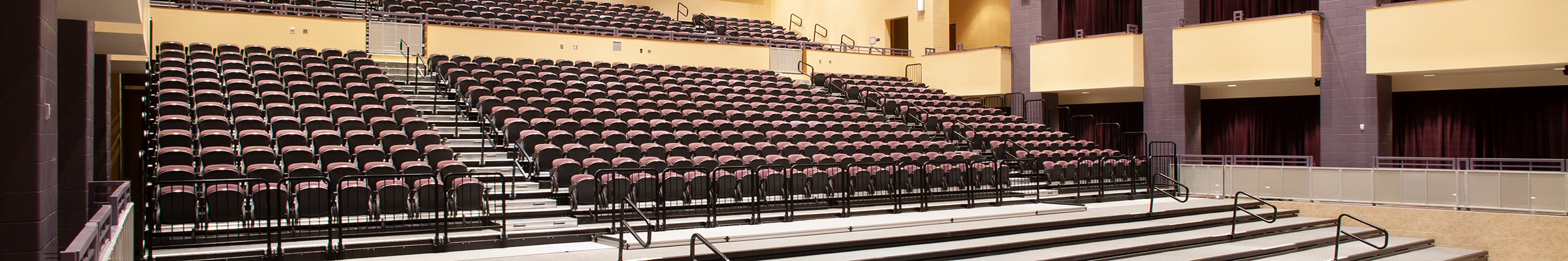 Summit High School telescopic auditorium seating