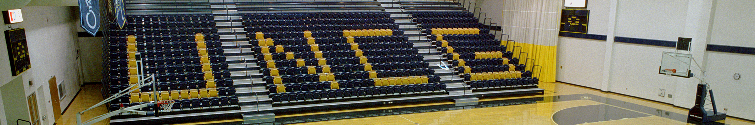 UNCG Greensboro gym bleachers