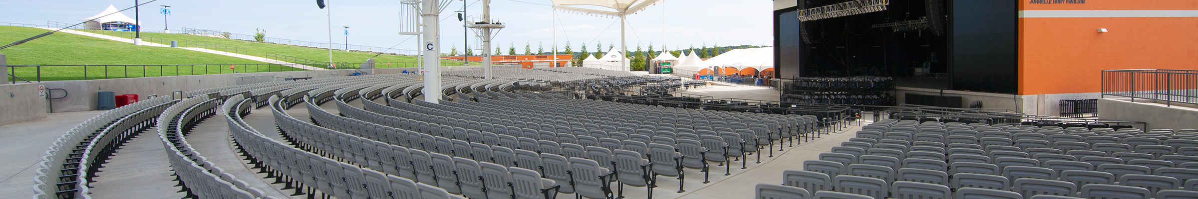 Walmart Amphitheater fixed outdoor seating