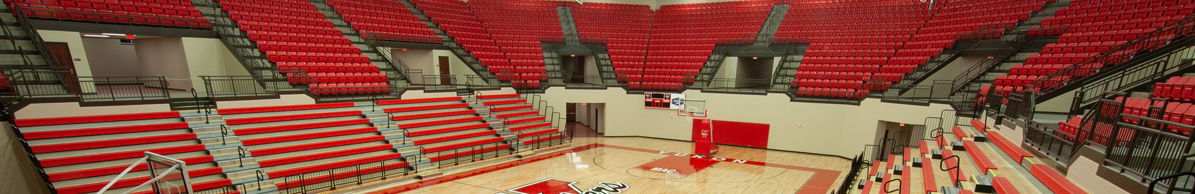 Yukon High School Gym Telescopic Bleacher