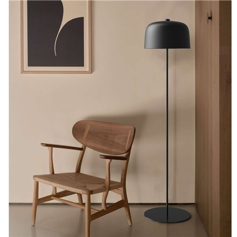 ZILE Ø400mm Floor lamp complete Matt Black IP20