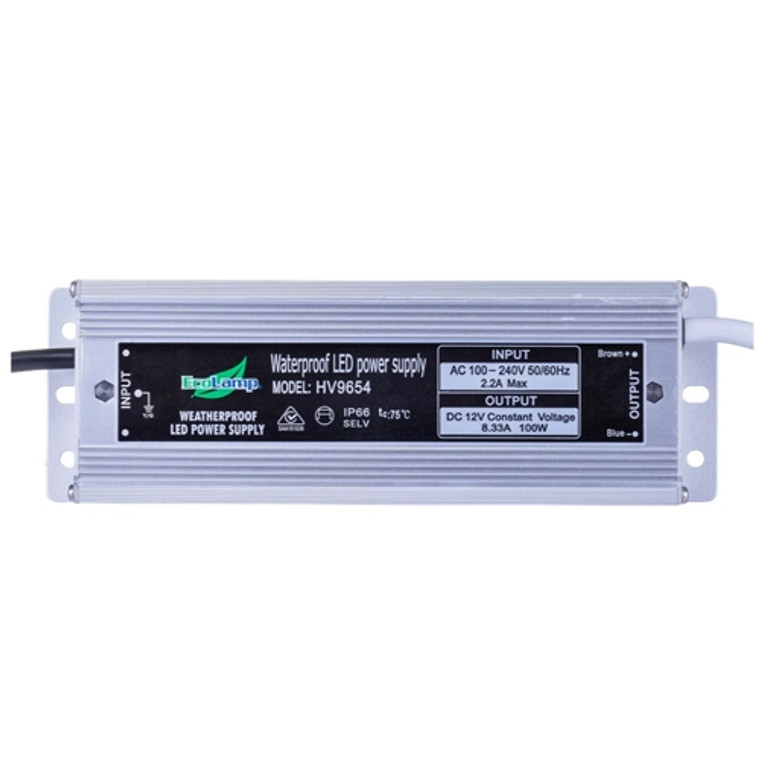 100W 12V DC LED Driver Non Dimm. Flex/Plug inc. IP66