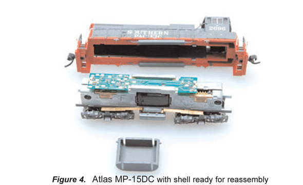 Digitrax DN163A3 DCC Decoder - N Drop-in Board for Atlas MP15