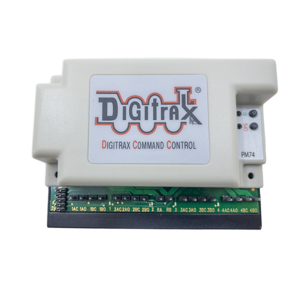 Digitrax PM74 Power Manager with Occupancy and Transponding Detection for 4 sub-districts