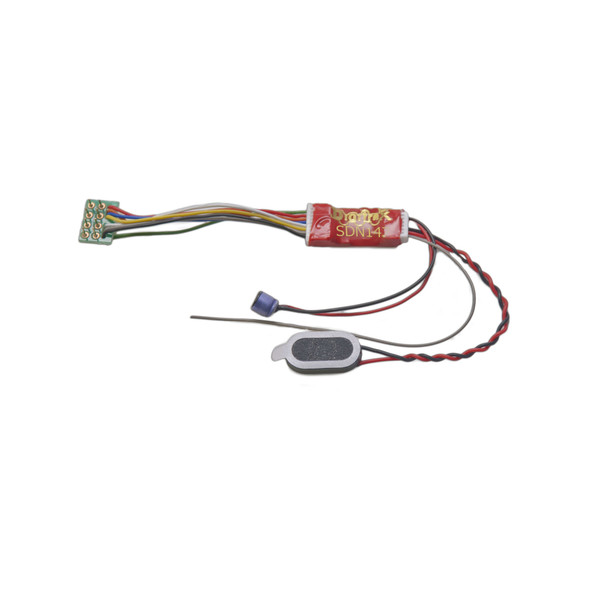Digitrax SDN147PS Series 7 DCC Sound Decoder - NEM652 8-pin Wired Plug