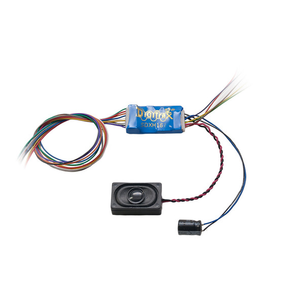 Digitrax SDXH167D Series 7 DCC Sound Decoder - NMRA 9-pin JST to Hardwire