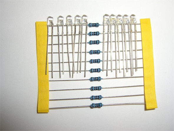 Respoline 10-Pack 3mm Bi-Color LEDs (Warm White/Red) – 4-19V, No Resistor Needed, Clear Lens