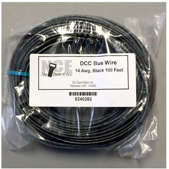 NCE DCC Layout Wiring - Main Bus Wire, 14 AWG - Black (100 ft)