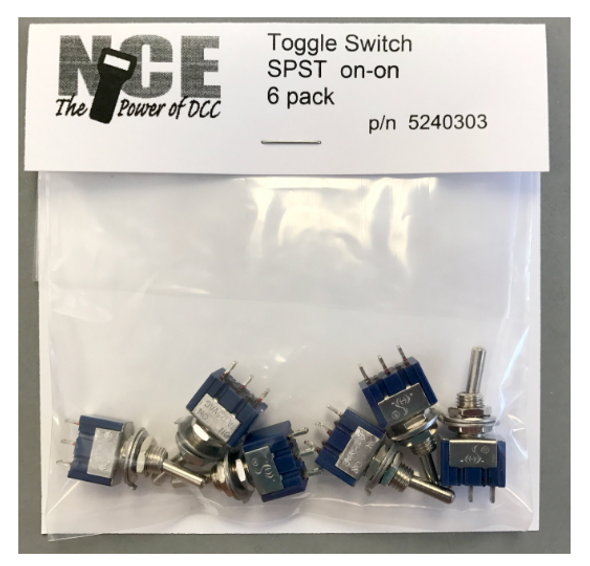 NCE DCC Toggle Switch, SPST - On-On (6 pk)