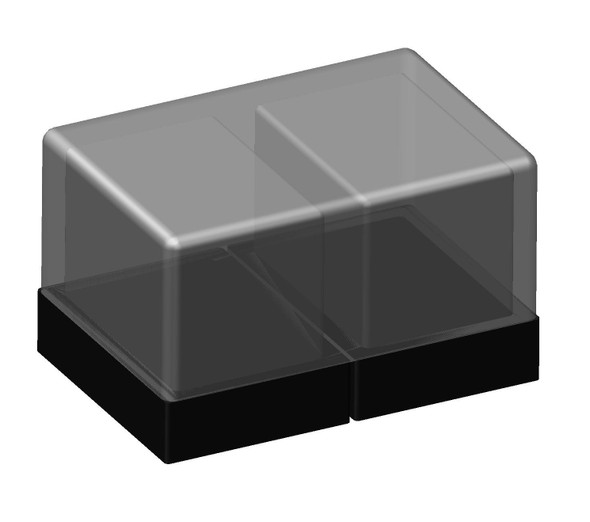 SBS4DCC "Sugar Cube" Speaker 11x15mm w/ Double Deep Side-By-Side Twin Coupled Sound Chamber