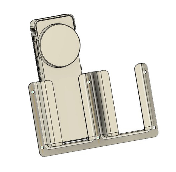 SBS4DCC Plastic Double Throttle Holder for ESU 50114 ECoS Mobile Control II Remote Control Handset