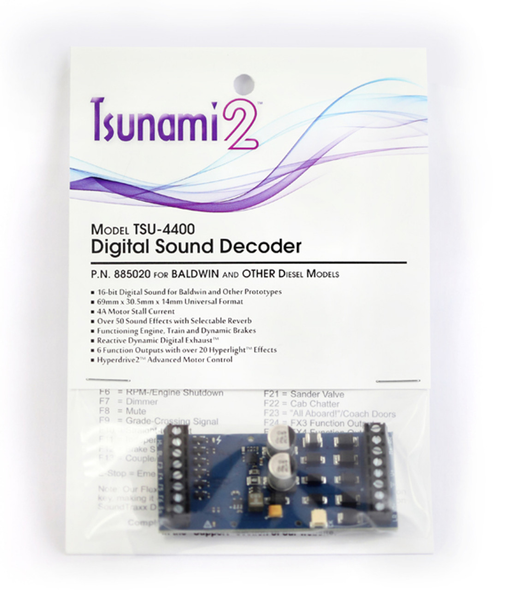 SoundTraxx 885025 TSU-4400 Tsunami 2 DCC Sound Decoder - EMD-2 Diesel - Screw Terminals