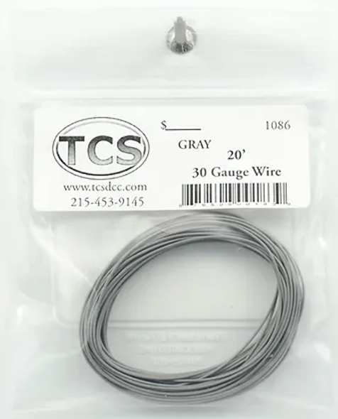 TCS 1203 30 Gauge Wire - 10ft Grey