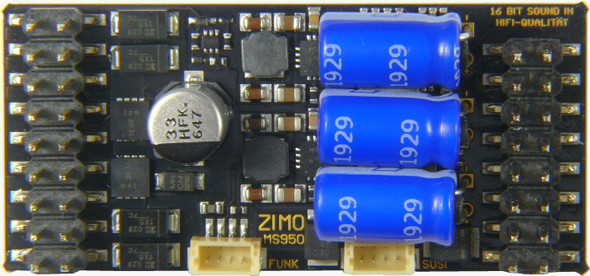 ZIMO MS950P Large Scale DCC Sound Decoder - Pin Connector to Solder Pad