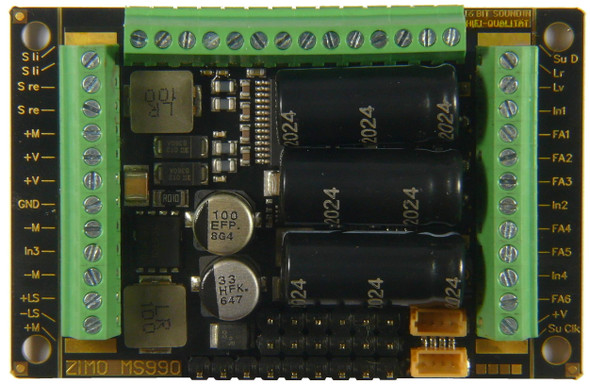 ZIMO MS990K Large Scale DCC Sound Decoder - Screw Terminal (2x12 + 1x14)