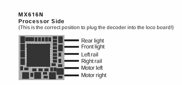 ZIMO MX616N Nano DCC Decoder - NEM651 6-pin Integral Connector