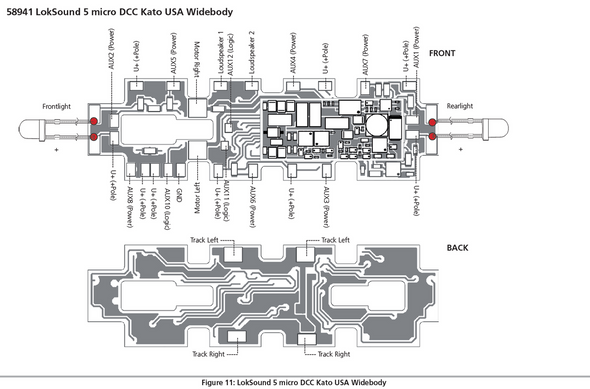 ESU 59941 LokPilot 5 Micro Direct NMRA DCC Decoder - N Drop-in Board for Kato Wide Body Type