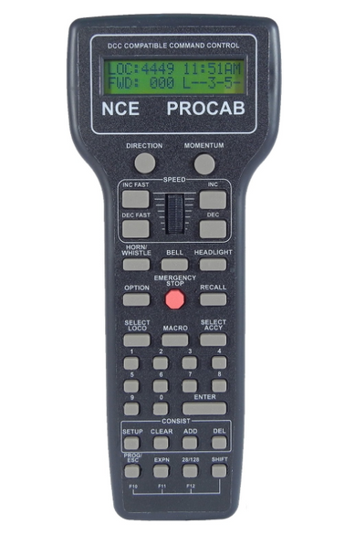 NCE DCC Pro Cab R Handheld Throttle - Radio Equipped