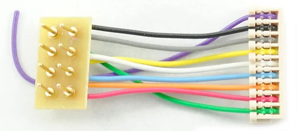 TCS 1186 Wire Harness - C628H - 8-pin NMRA (NEM652) to 9-pin JST for Stewart C628H-C630H