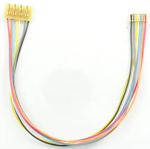 TCS 1370 Wire Harness - MC-5R - 125cm 8-pin NMRA (NEM652) to 7-pin Micro JST Reversed