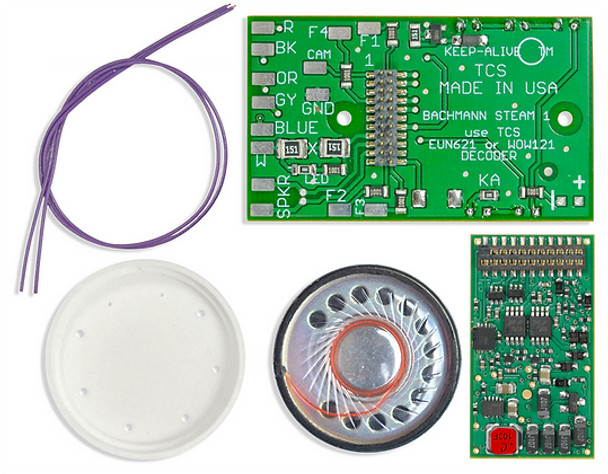 TCS 1900 WOW Kit WSK-BAC-1 with WOW121-Steam DCC Sound Decoder for Bachmann Models