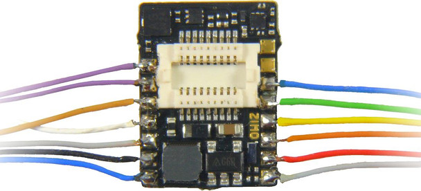 ZIMO STACO2A Adapter Board - NEM662 Next18 Integral Connector to Hardwire w/ STACO Super Cap Stay-Alive Controller w/ 2x Micro 0.3F Gold Caps