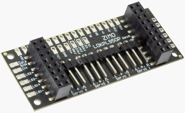 ZIMO LOKPL950P MS950 Adapter Board - Pin Connector to Solder Pad