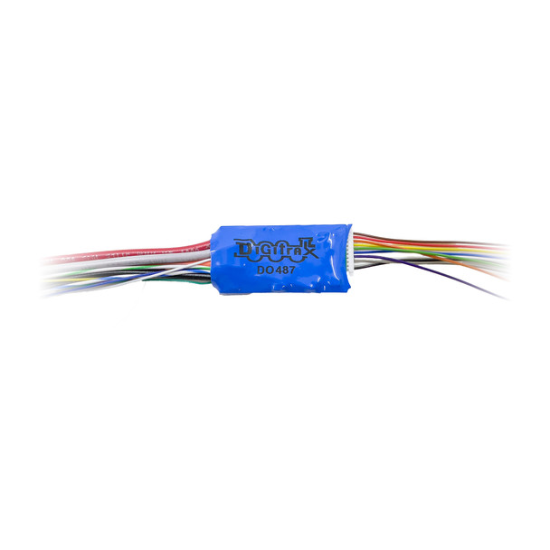 Digitrax DO487 Series 7 DCC Decoder - NMRA 9-pin JST to Hardwire
