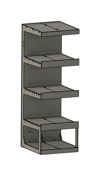 SBS4MRR N Scale 24-Series Tri-Level 24x24 Straight Module