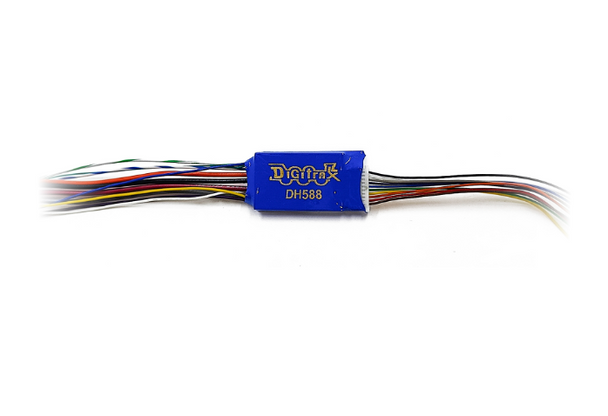 Digitrax DH588 Series 8 High Output DCC Decoder - 11-pin JST to Hardwire