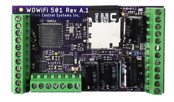 TCS 2203 WOW Wi-Fi Large Scale DCC Sound Decoder - WOW501-Steam - Screw Terminals