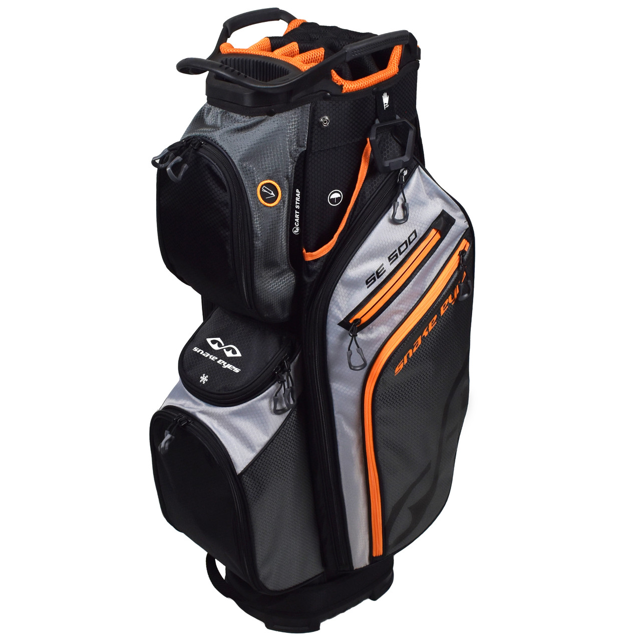 Snake Eyes 02SNKSE500C11111111BGO01 SE500 Cart Bag Black Grey & Orange