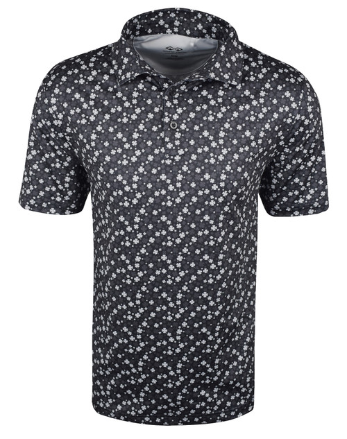 Lucky Clover Print Polo Black