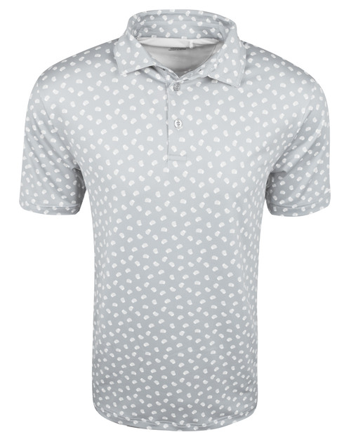 Beer Mug Print Polo Cool Grey