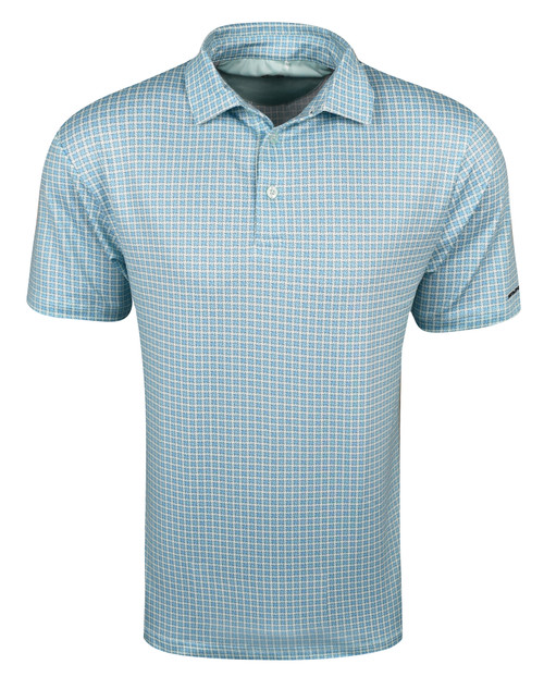 Geo Print Polo Seafoam